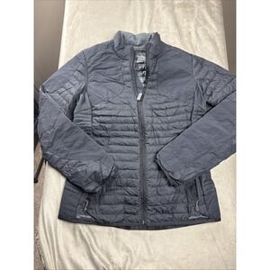 Eddie Bauer Women's Goose Stormdown 700 Sport Shop Quilted Puffer Jacket S Black